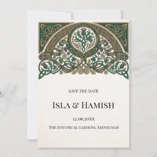 Keltische Distel Save-the-Date-Karte Save The Date