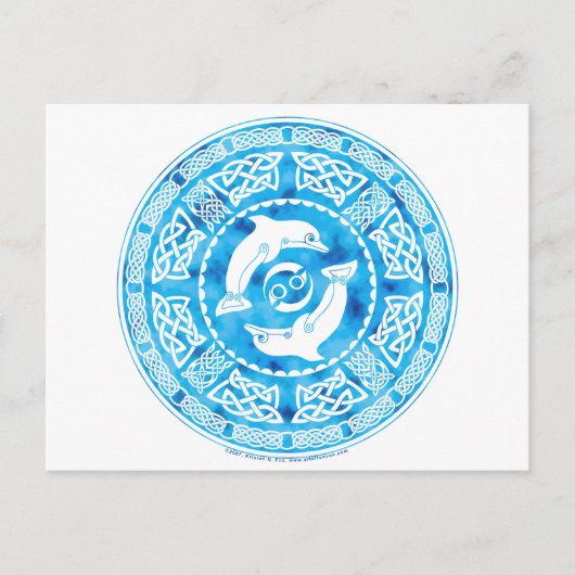 Keltische Dolphin Postkarte (Vorderseite)