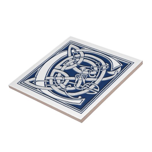 Keltische Drache-Initiale C Fliese (Seite)