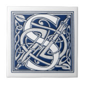 Keltische Drache-Initiale S Fliese (Vorderseite)