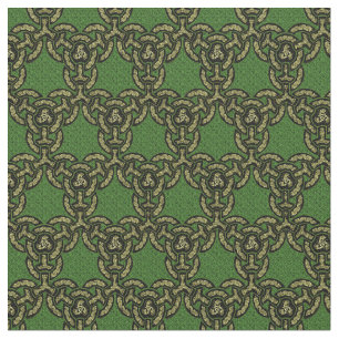 Keltische Drache-Kette in dunkelgrünem Stoff