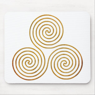 keltische Dreifach-Spirale - Das antike Gold einer Mousepad