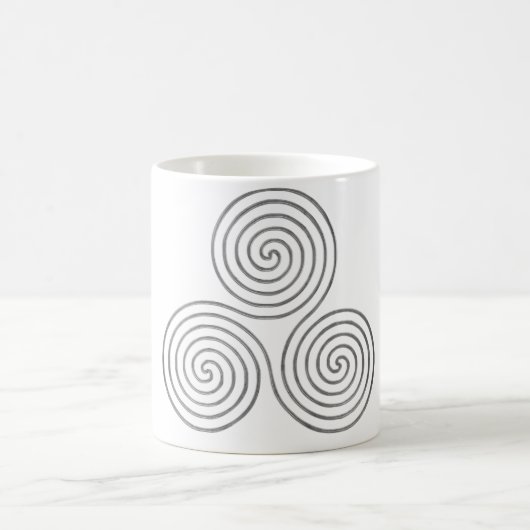 keltische Dreifach-Spirale - One Line antikes Silb Kaffeetasse (Mittel)