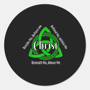 Keltische Dreifaltigkeit Kno St. Patricks Gebet Ch Runder Aufkleber