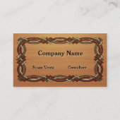 Keltische eingelegter hölzerner Blick des Knotens Visitenkarte (Vorderseite)