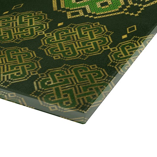 Keltische Endlose Knoten - Kleeblatt Vierblatt Kle Schneidebrett (Ecke)