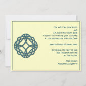 Keltische Ewigkeit Knot Aquamarin Hochzeit Einladu Einladung (Vorderseite)