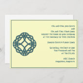 Keltische Ewigkeit Knot Aquamarin Hochzeit Einladu Einladung (Vorne/Hinten)