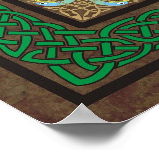 Keltische Farbspiralen Poster (Ecke)