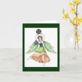 Keltische Fee Grußkarte Karte (Gelbe Blume)