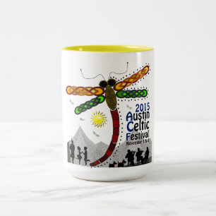Keltische Festival-Tasse 2015 Austins Zweifarbige Tasse