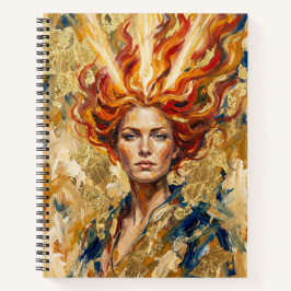 Keltische Feuer Göttin Brigid Gold Blatt Fantasy K Notizblock