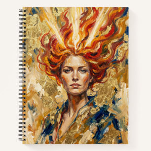 Keltische Feuer Göttin Brigid Gold Blatt Fantasy K Notizblock
