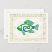 Keltische Fische Postkarte (Vorne/Hinten)
