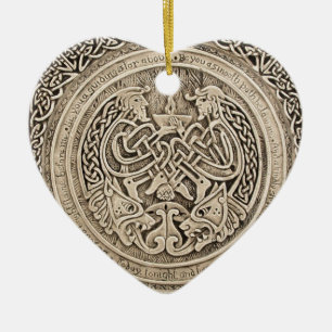 KELTISCHE FLAMME -VINTAGE KELTISCHES DESIGN KERAMIK ORNAMENT