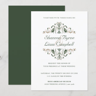 keltische Folkkunst | Moderne Hochzeit mit irische Einladung