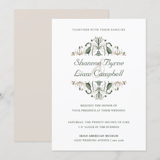 keltische Folkkunst | Moderne Hochzeit mit irische Einladung