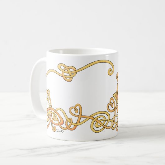 Keltische Fox-Tasse Kaffeetasse (Vorderseite Links)