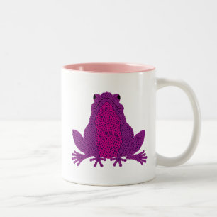 Keltische Frosch-Tasse - lila Zweifarbige Tasse