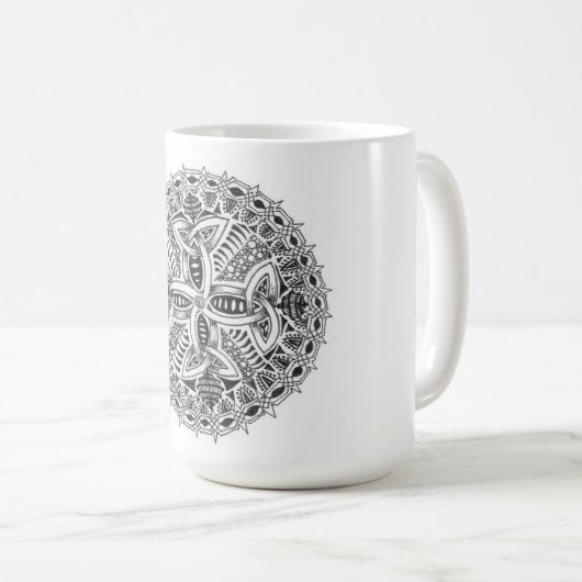 Keltische Gekritzel-Tasse Kaffeetasse (VorderseiteRechts)