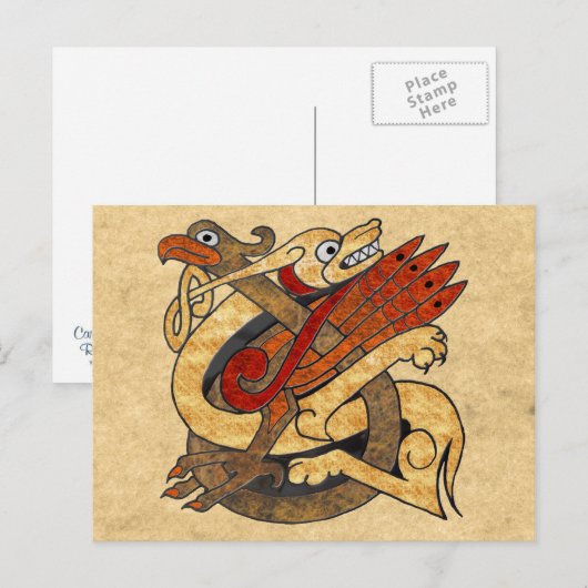 Keltische Geschöpfe Postkarte (Vorne/Hinten)