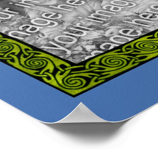 Keltische Gestaltungsrahmen schaffen Ihr eigenes F Poster (Ecke)