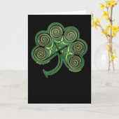 Keltische gewundene Karte, irischer Karte (Gelbe Blume)