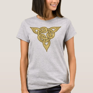Keltische Gold-Knüpfarbeit T-Shirt