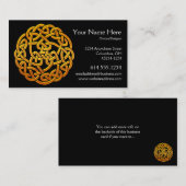 Keltische goldene D1b irische keltische Visitenkarte (Vorne/Hinten)