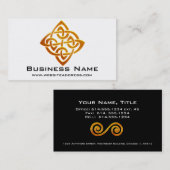 Keltische goldene elegante Visitenkarten des Visitenkarte (Vorne/Hinten)