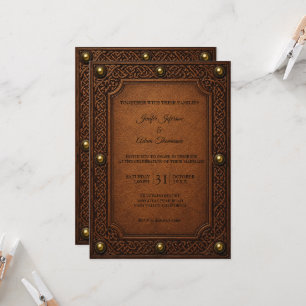 Keltische Gothic Halloween-Hochzeit Einladung