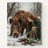 Keltische Göttin & Wildschwein Notizblock (Rückseite)