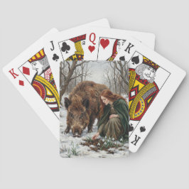 Keltische Göttin & Wildschwein Spielkarten