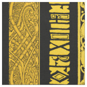 Keltische Grenzen im Gold Stoff (Nahaufnahme)