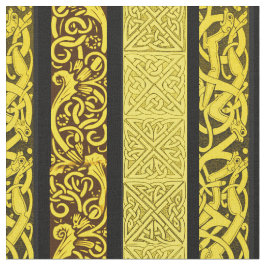 Keltische Grenzen in Gold Stoff