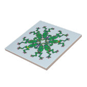 Keltische grüne Frösche beim synchronisierten Schw Fliese (Seite)