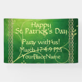 Keltische Grünknochen und Blätter Banner (Horizontal)