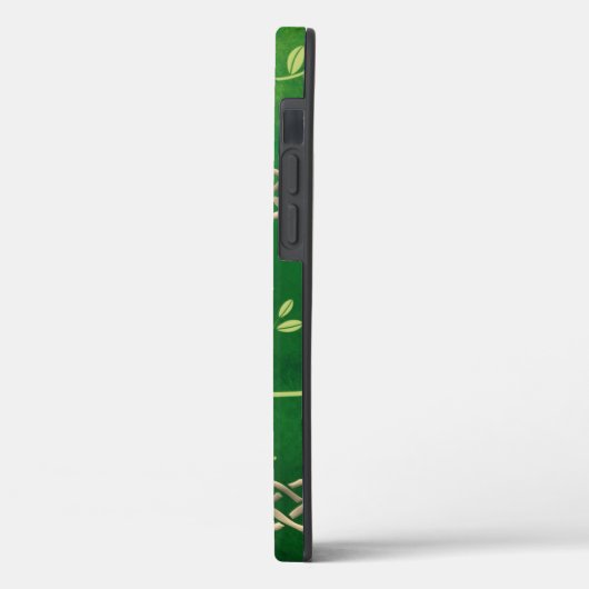 Keltische Grünknochen und Blätter Case-Mate iPhone Hülle (Rückseite / Links)