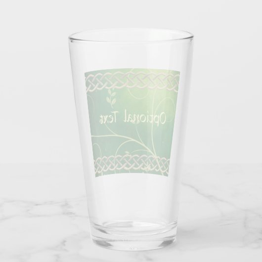 Keltische Grünknochen und Blätter Glas (Rückseite)