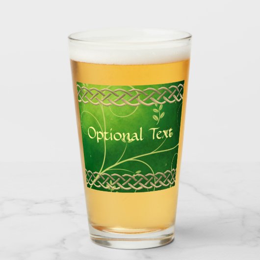 Keltische Grünknochen und Blätter Glas (Vorne (Gefüllt))