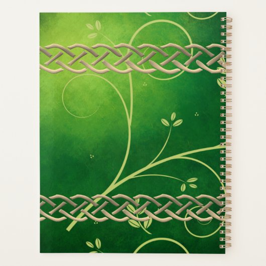 Keltische Grünknochen und Blätter Planer (Rückseite)