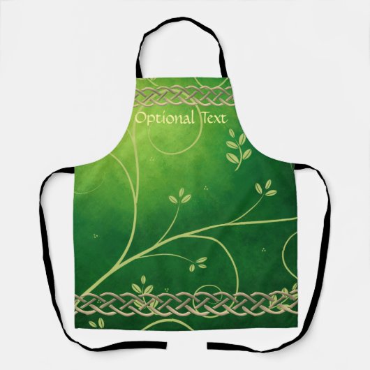 Keltische Grünknochen und Blätter Schürze (Vorderseite)