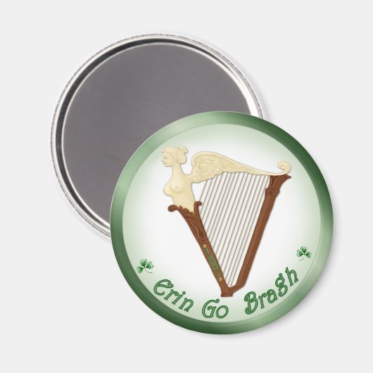 Keltische Harfe Magnet (Vorderseite/Rückseite)