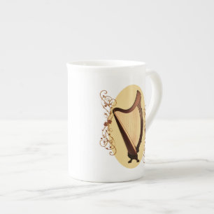 Keltische Harfen-Tasse Porzellantasse