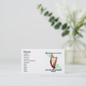 Keltische Harfen-Visitenkarte Visitenkarte (Stehend Vorderseite)