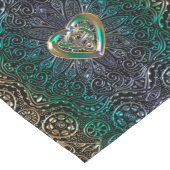 Keltische Herz-Mandala im Grün und in der Kurzer Tischläufer (Ecke)