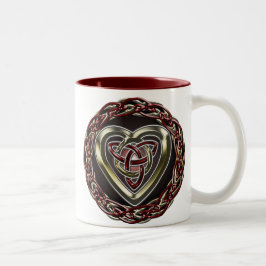 Keltische Herz-Tasse Zweifarbige Tasse