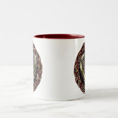 Keltische Herz-Tasse Zweifarbige Tasse (Mittel)