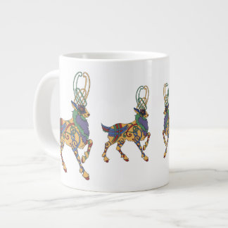Keltische Hirsch-Tunnel-bohrwagenschale Jumbo-Tasse