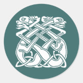 Keltische Hunde Runder Aufkleber (Vorderseite)